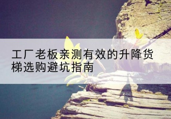 海拉尔升降货梯怎么选-工厂老板亲测有效的升降货梯选购避坑指南